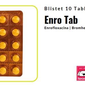 ENROTAB 25 MG BLISTER 10 TAB   (Enrofloxacina Y Bromhexina )