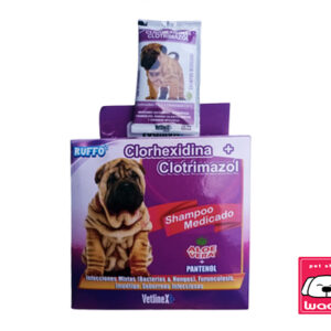 SHAMPOO DERMATOLÓGICO CLORHEXIDINA+ CLOTRIMAZOL CAJA DE 20 SOBRES