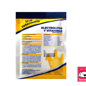 SUERO ORAL ELECTROLITOS Y VITAMINAS 20 G (1 SOBRE PARA 10 LITROS AGUA)