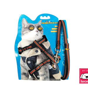 PECHERA ARNES CON CORREA PARA GATOS NARANJA 1 UNIDAD