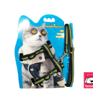 PECHERA ARNES CON CORREA PARA GATOS VERDE  1 UNIDAD