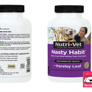 EVITAR QUE PERROS COMAN HECES NUTRI VET NASTY HABIT (coprofagia) 60 TABLETAS
